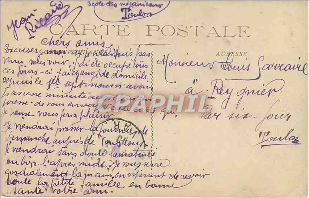 Toulon — La Caisse d'Épargne — Ed. R.P. Toulon - Reverso