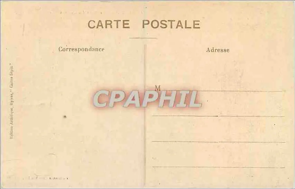 Hyères - De Berg van de Vogels — uitzicht op het gebouw op de heuvel, uitgever Sipilé, n°43 - Achterkant