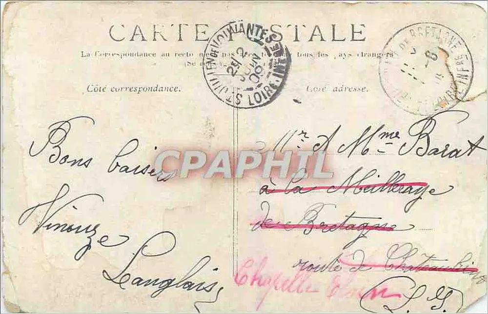 Paris — La Bastille und die Säule des Juli — Verleger unbekannt - Rückseite