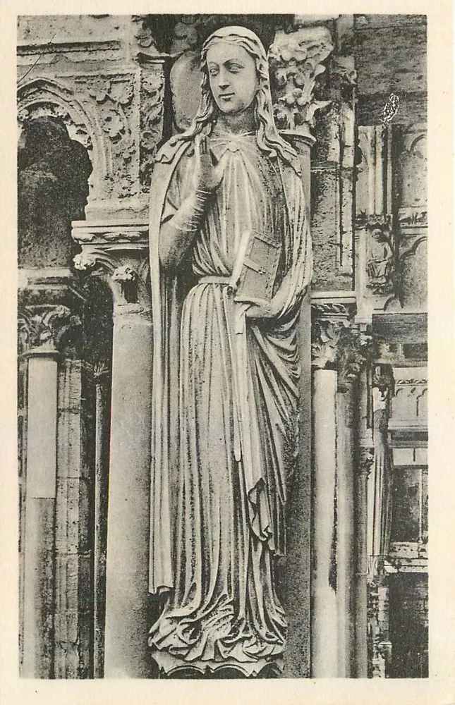 Estátua de Santa Modesta — Catedral de Chartres — Editor Houvet, n°1146 - Frente