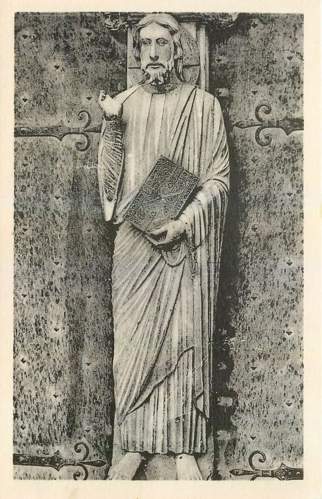 Christus lehrend — Kathedrale von Chartres, südlicher Portal, 13. Jahrhundert — Verlag Houvet, Nr. 1319 - Vorderseite