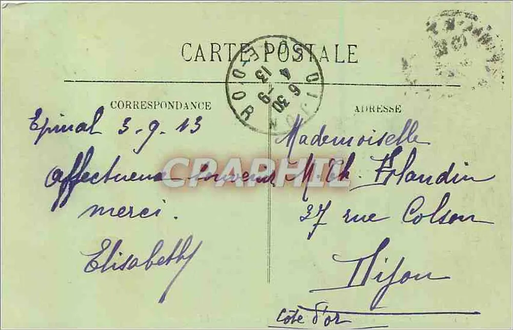 ÉPINAL — O Parque visto da Terraço do Castelo — LL. n°130 - Verso