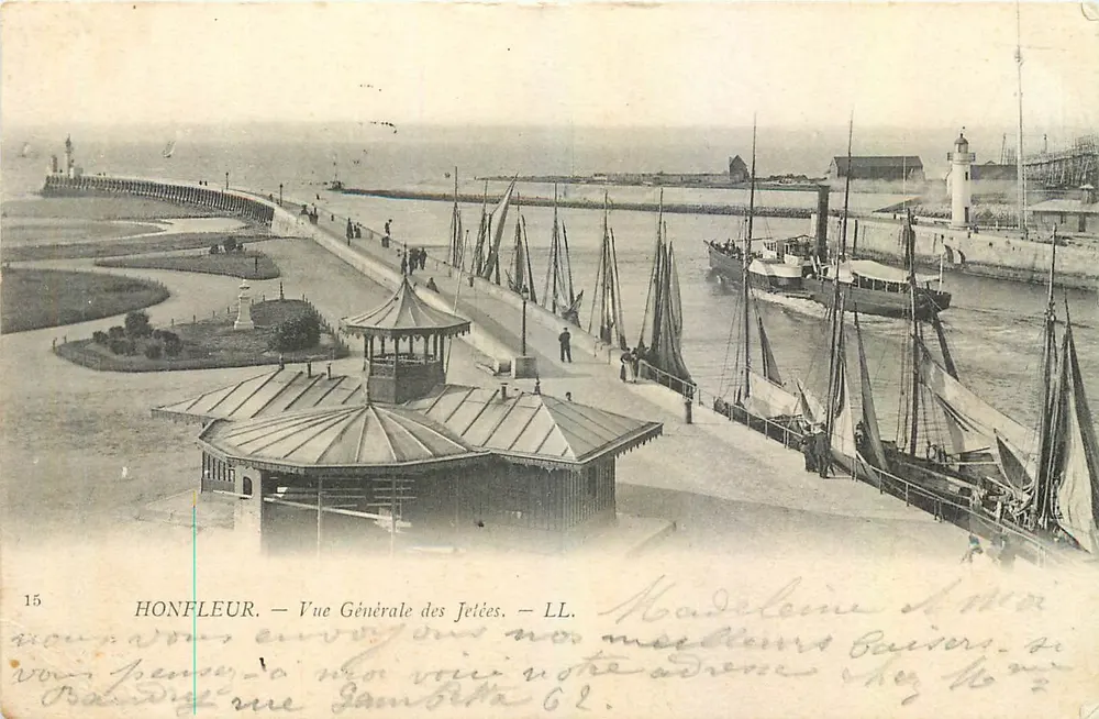 Honfleur — Vista Geral das Jetées — LL. N°15 - Frente