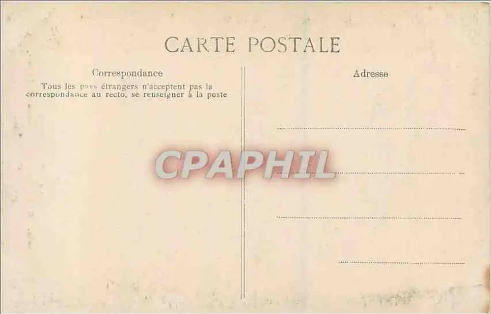 Caen — A Universidade, Estátua de Laplace, por Barre — A Normandia, n° 1039 - Verso