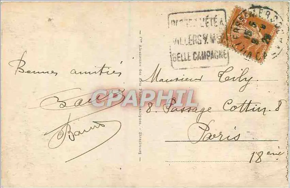 Villers-sur-Mer — Route de Trouville — maison à toit en poivrière - Verso