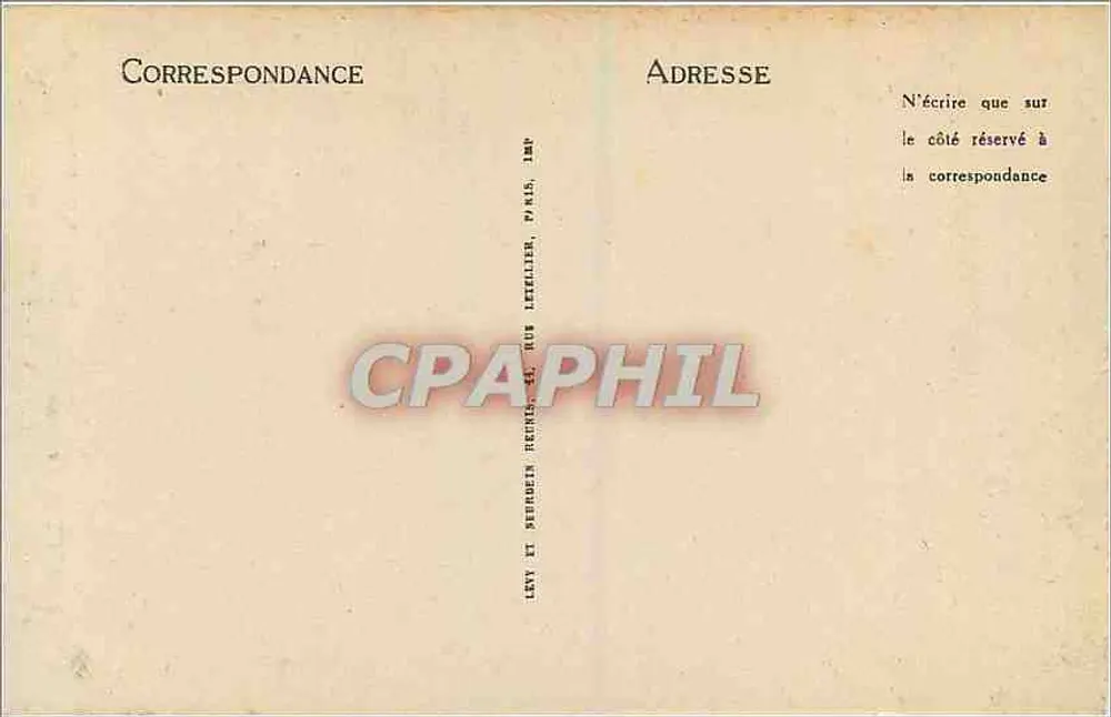 Lisieux — O Novo Hotel das Postas e a Catedral — Edição Maurice Duvey, Lisieux - Verso