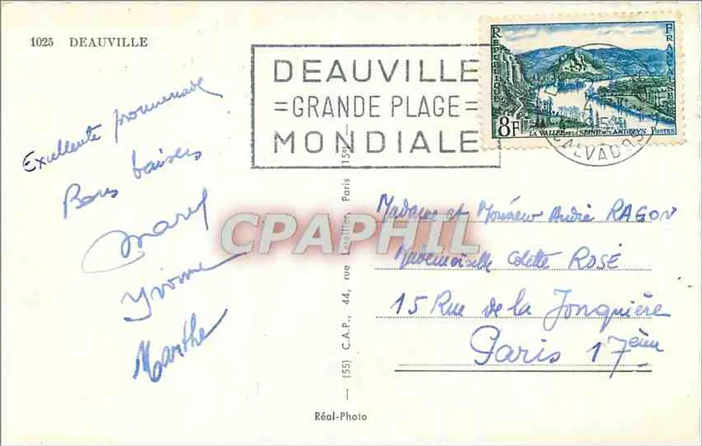 Deauville — Das Casino, Das Normandy-Hotel, Die Strände, Das Royal — Réal-Photo - Rückseite