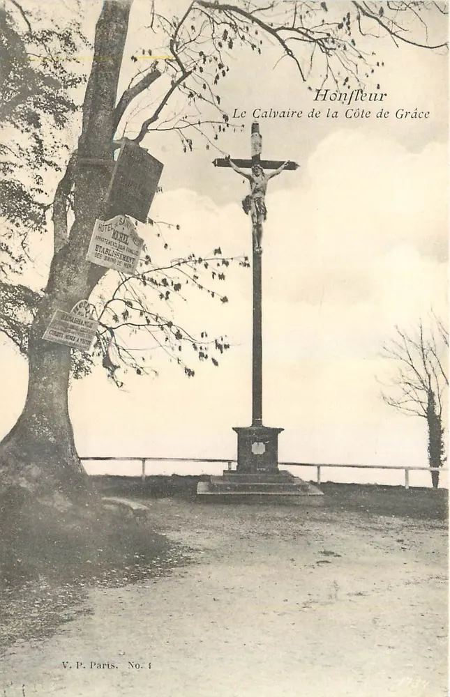 Honfleur — O Calvário da Côte de Grâce — V.P. Paris, No. 1 - Frente