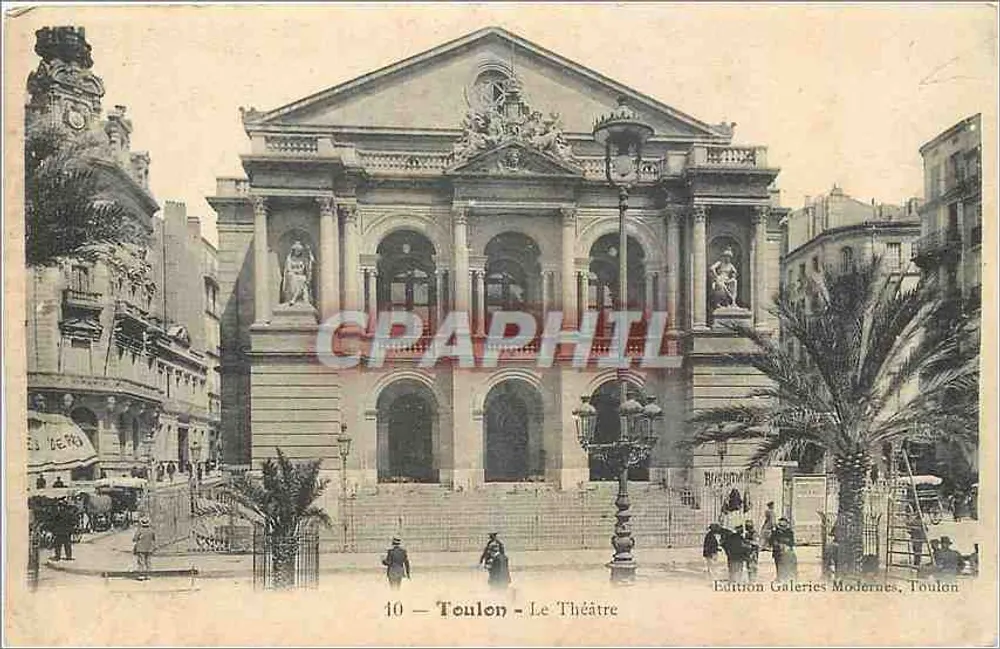 Toulon — O Teatro — Edição Galeries Modernes, Toulon - Frente