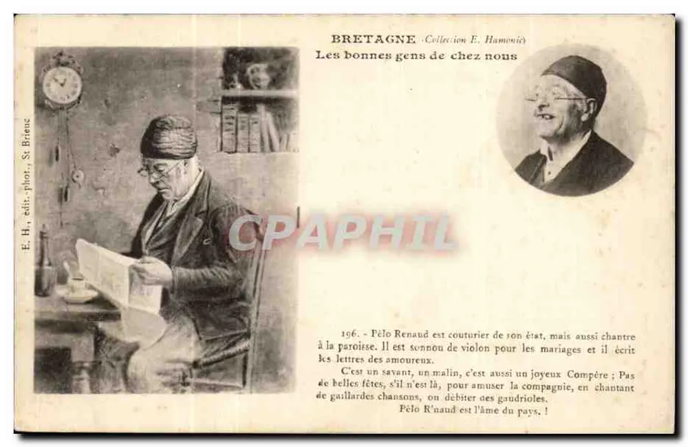Pélo Renaud — Bretagne, Collection E. Hamonier — E. H., édit.-phot. St Bréane - Recto