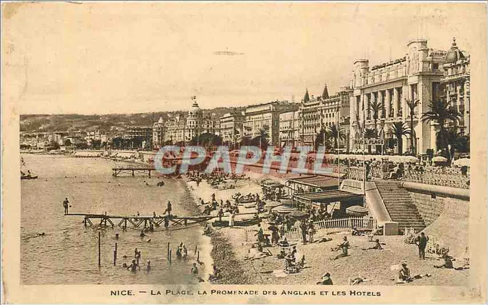 Nice — Die Place, die Promenade des Anglais und die Hotels - Vorderseite