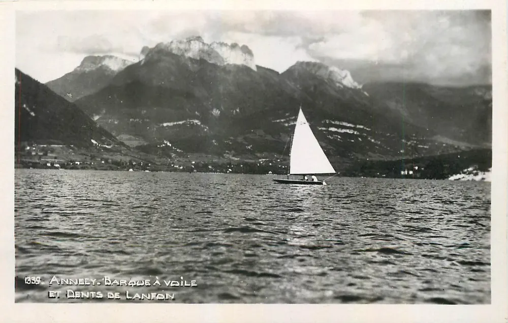 Anneye - Barque à voile et Dents de Lanfon — Édition GI, Annecy - Recto