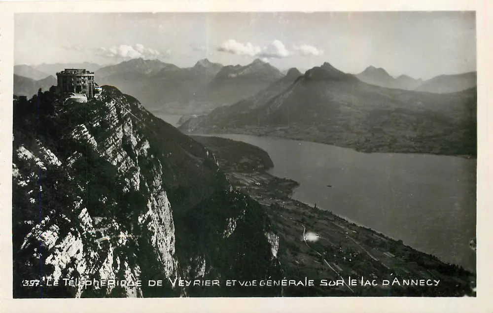 Der Seilbahn Veyrier und allgemeiner Blick auf den See Annecy — Édition Gil, Annecy - Vorderseite