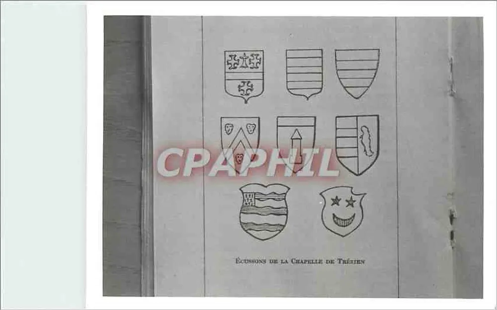Escudos de la capilla de Trézien — dibujos de escudos — sin editor ni número de serie visible - Anverso