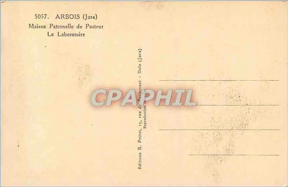 Arbois (Jura) — Paternal House of Pasteur — Das Laboratorium - Rückseite