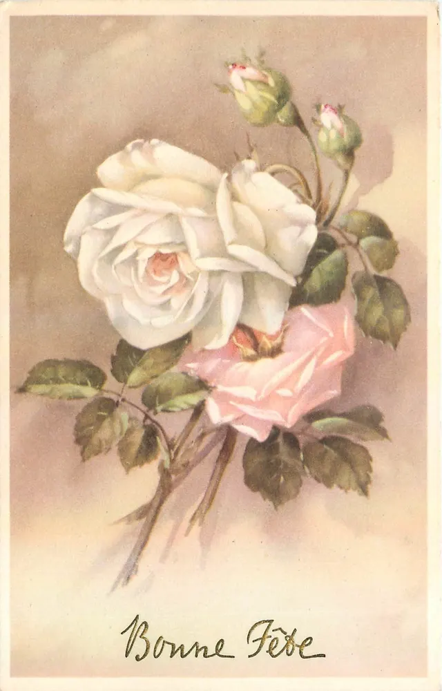 Bouquet van rozen — Gelukkige verjaardag — uitgever niet zichtbaar - Voorkant