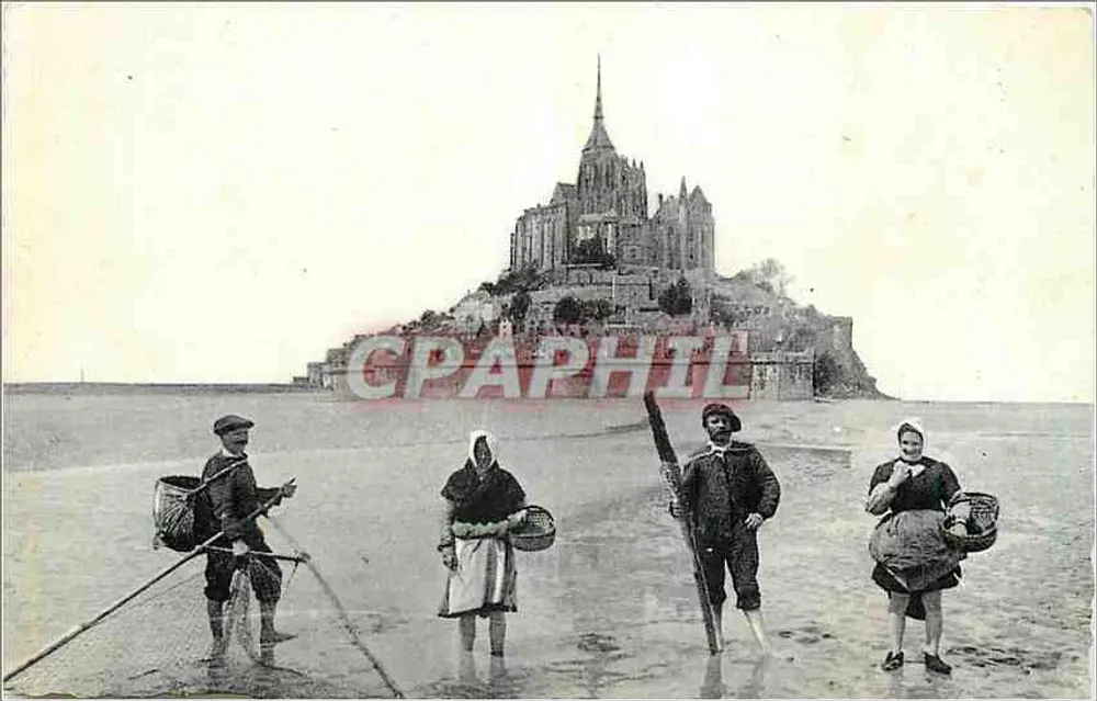 Fischer von Grèves und Coquetières — Mont Saint-Michel — Verleger M. Chevalier, Nr. 76 - Vorderseite