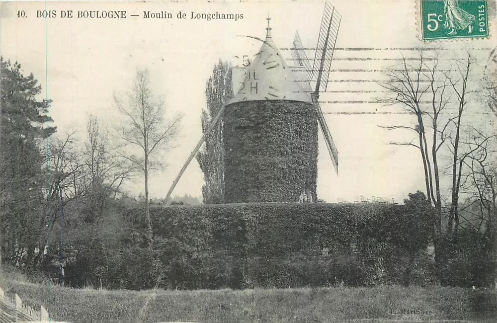 Bois de Boulogne — Moulin de Longchamps — L. Mairin, Nr. 40 - Vorderseite