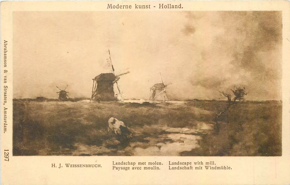 Landschaft mit Mühle — H. J. Weissenbruch — Abrahamson & van Straaten, Amsterdam, n° 1297 - Vorderseite