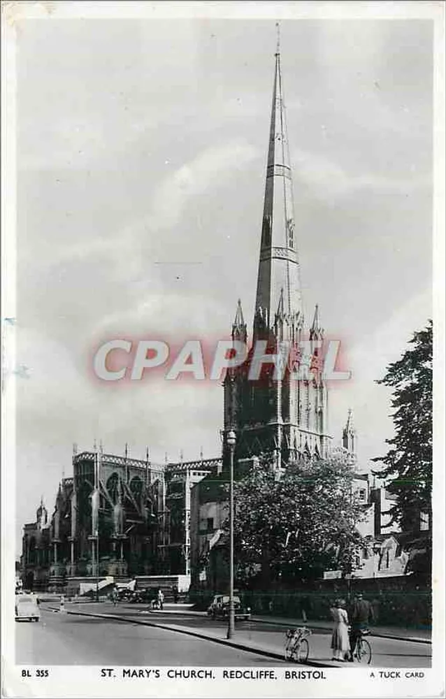 Iglesia de Santa María, Redcliffe, Bristol — Tuck Card BL 355 - Anverso