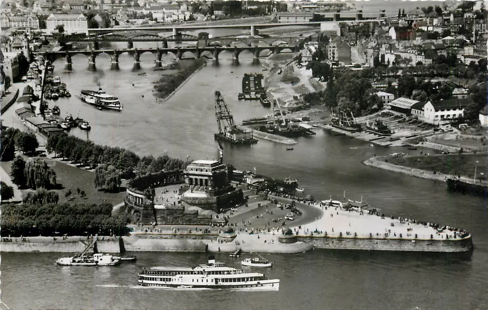 Koblenz, Deutsches Eck an Rhein und Mosel — éditeur Verlag Thierry, n° 34/202 - Recto