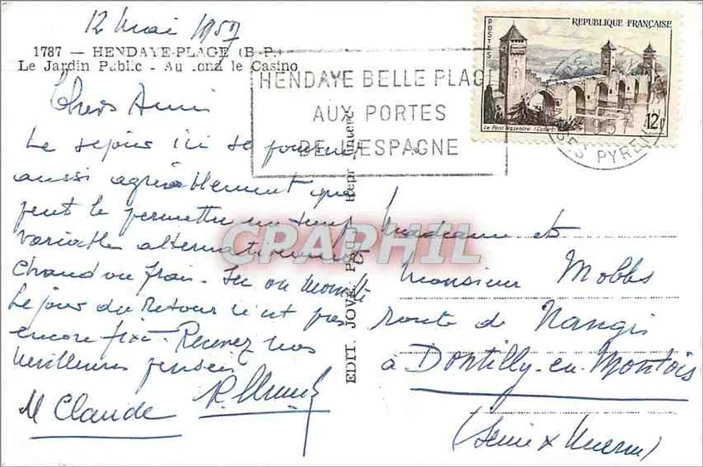 Jardim Público — Hendaye — Hotel d'Espagne - Verso