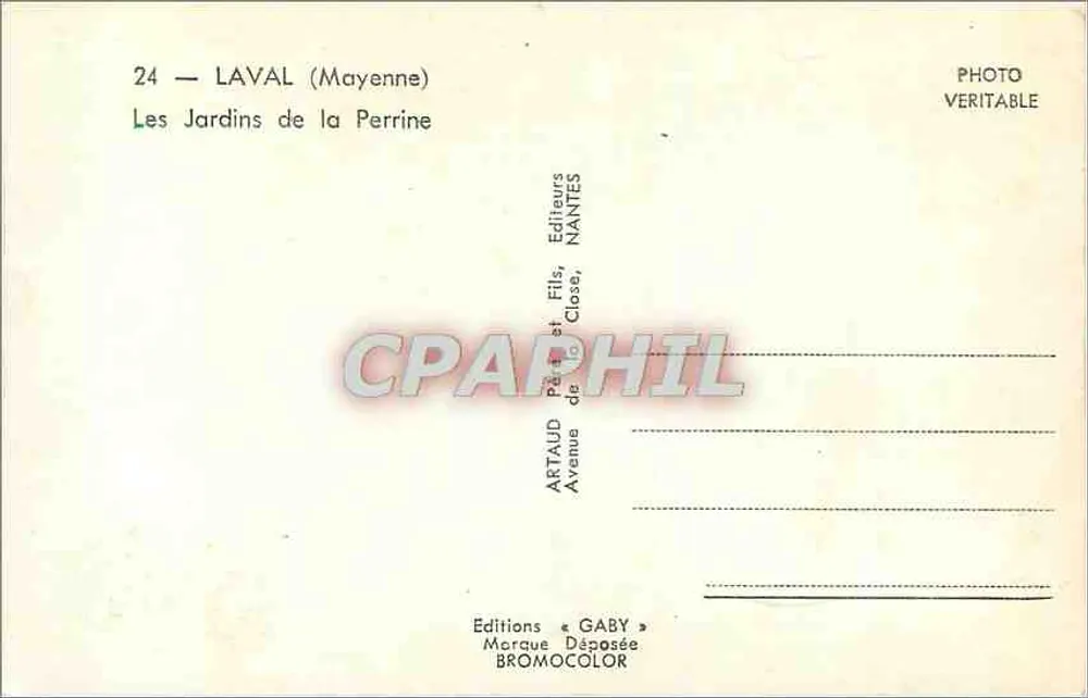 Les Jardins de la Perrine — La Vallée — Edições Gaby - Verso