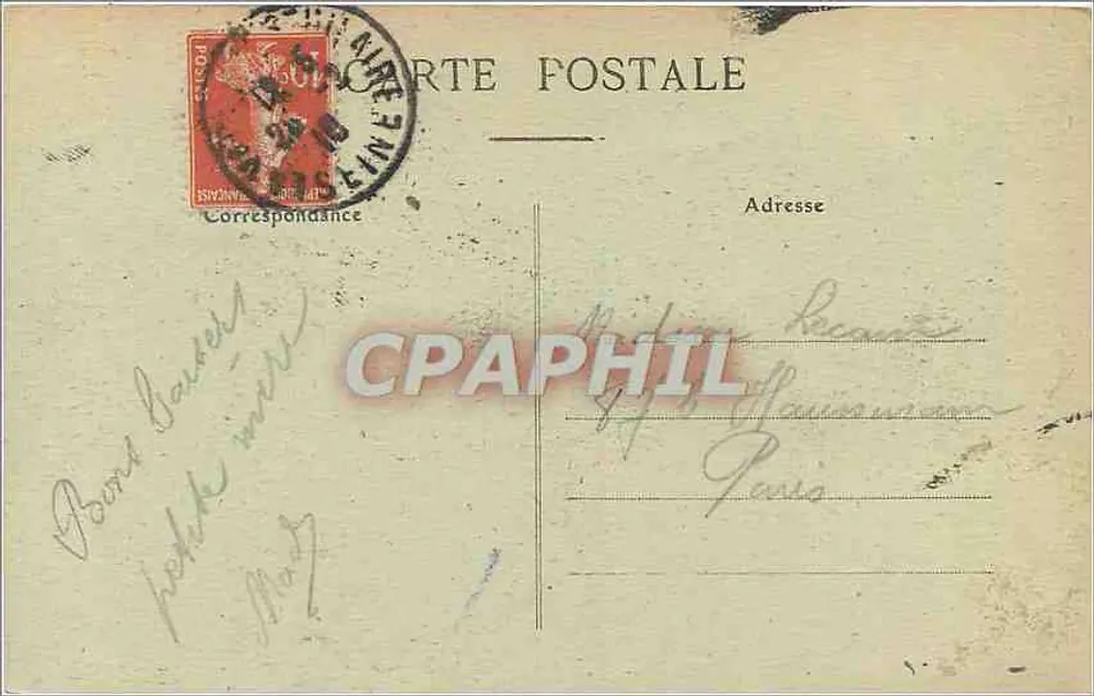 Die Insel Pisse-Vinaigre — Von La Varenne nach Champigny — F. Fleury, photo-imp. Verlag, Paris - Rückseite