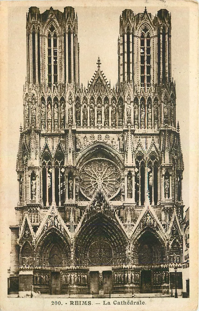Reims — A Catedral — Editor: A. Quenfinel, n° 200 - Frente