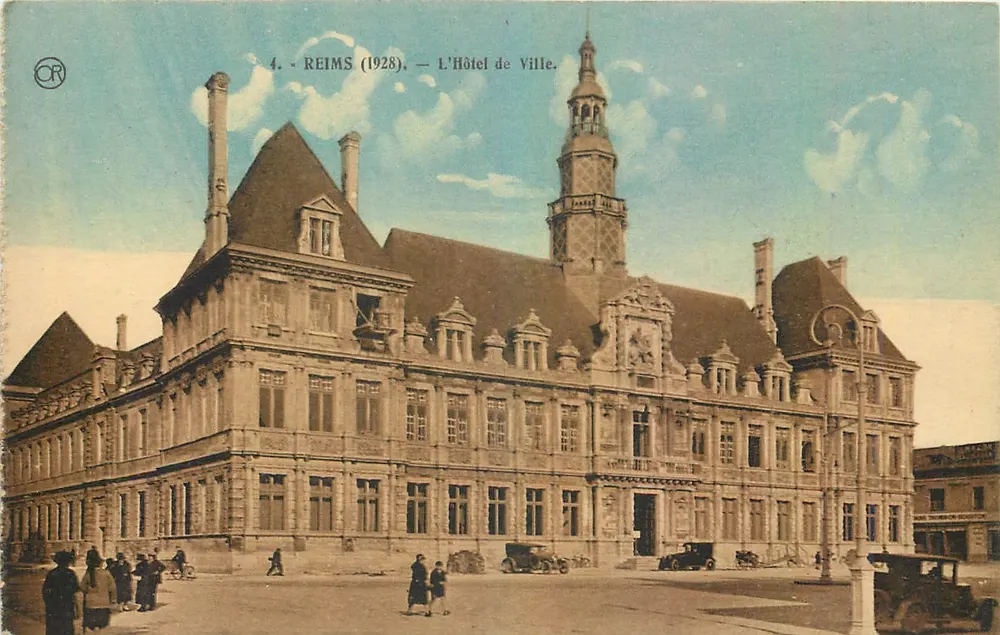 Reims (1928) — L'Hôtel de Ville — Éditions OR - Recto