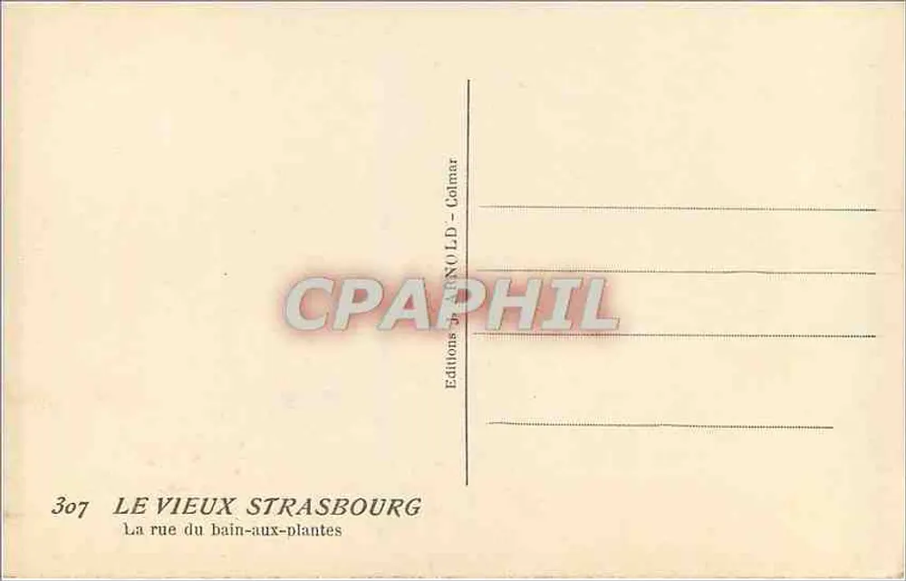 Die Straße des Bain-aux-Plantes — Straßburg — Editions LD - Colmar, Nr. 307 - Rückseite