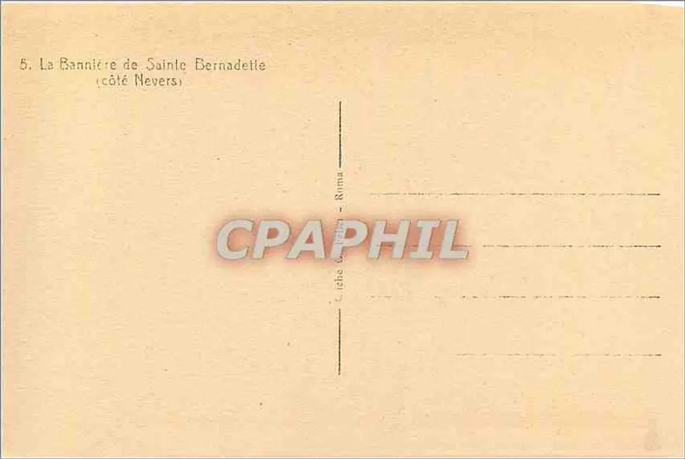 Santa Bernadette em oração na capela de S. Gildard — Nevers — edição - Verso
