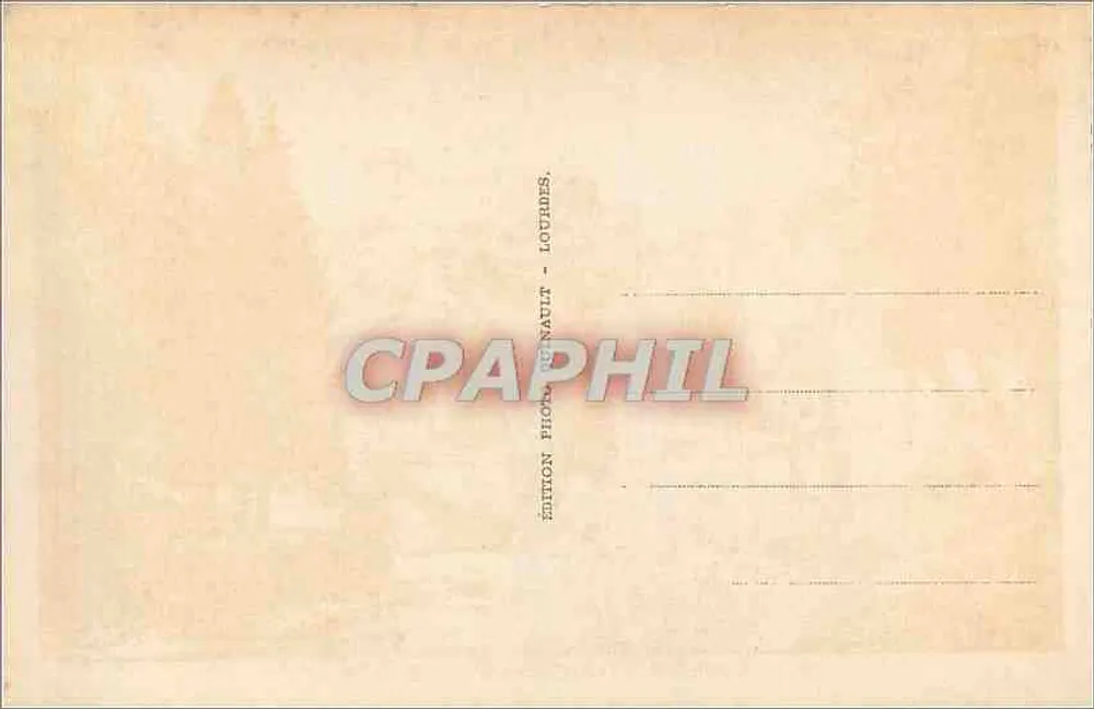 Lourdes - A Basílica e a Gruta — Edição Ph. Renault, n°84 - Verso