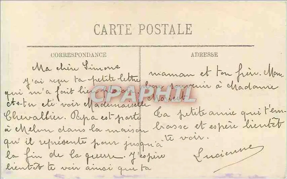 Angers (M-et-L.) — La Place du Ralliement — Le Grand Hôtel et la rue d'Alsace — LL. — N°33 - Verso