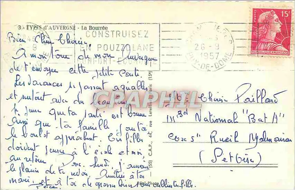 La Bourrée d'Aubergno — cena de aldeia — Cap - Verso