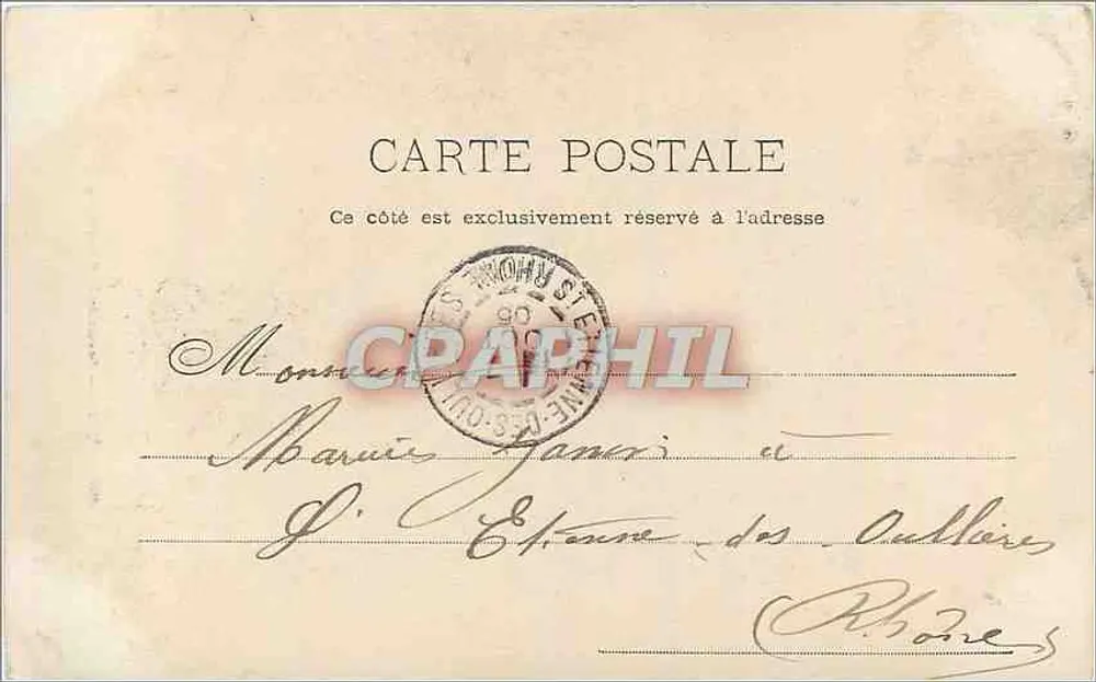 Lyon - Estátua da República - G. Héry, n° 105 - Verso