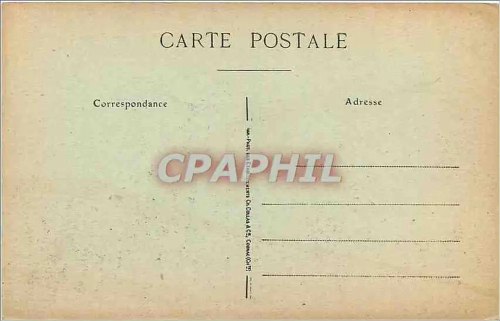 Lyon — Palais de la Bourse et Place des Cordeliers — Carlier, édit. Déposé - Verso