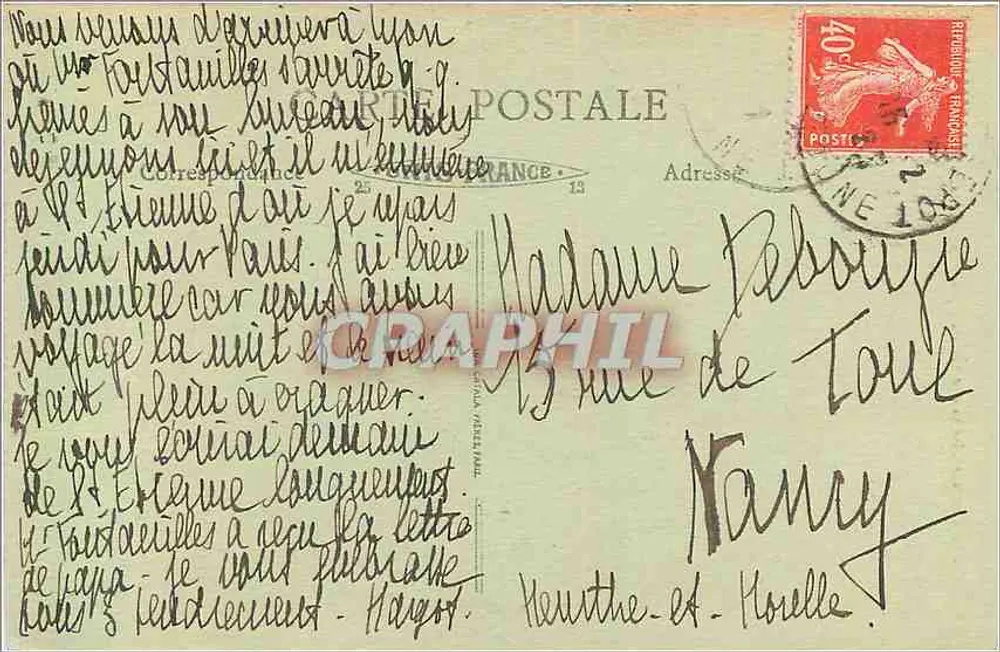 LYON - Monument Carnot, place et rue de la République — éditeur anonyme, n° 365 - Verso