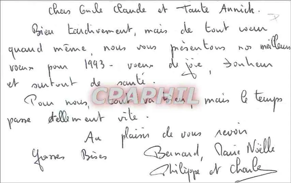 Criança escalando um homem de neve — Boa e feliz ano novo! — editor não visível - Verso