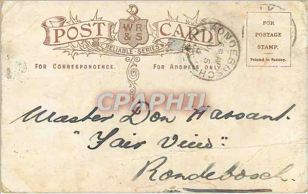 Criança em um cavalo de madeira — Off to Market — W.R.&S. Reliable Series - Verso