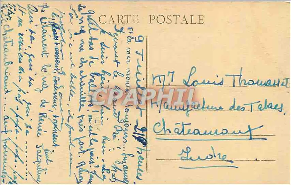 St-Malo - Le Grand Bé - Le Tombeau de Chateaubriand - Édition Gauthin, Sèvres - n°V - Verso