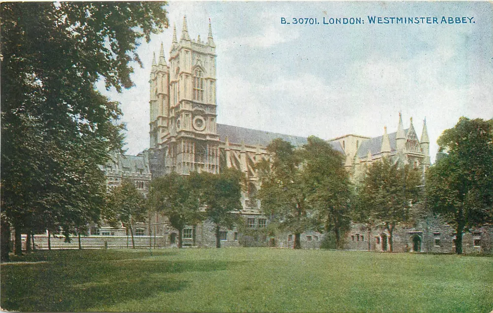 Westminster Abbey — Londyn — wydawca C. F. Lesque & Co. nr B.30701 - Awers