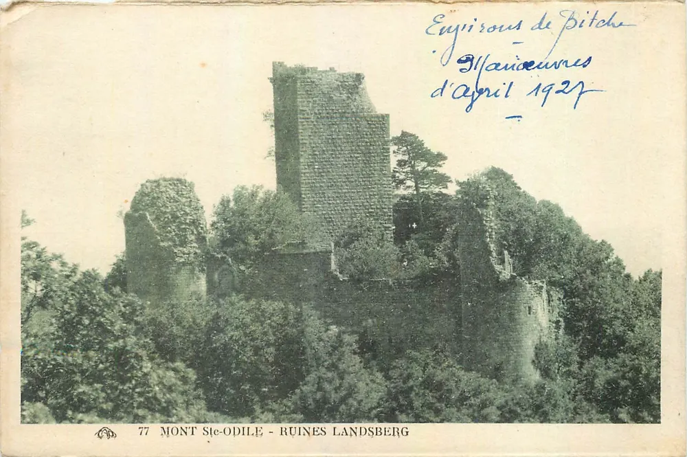 Monte Ste-Odile - Ruínas de Landsberg — editor desconhecido, n° 77 - Frente