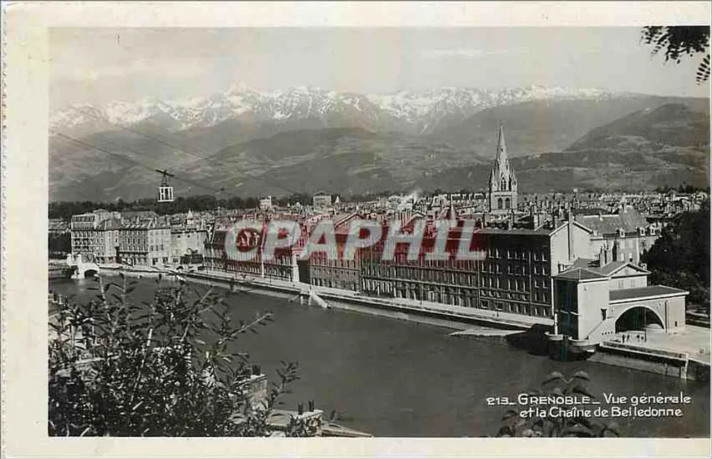 Grenoble — Vue générale et la Chaîne de Belledonne — Édition A. CIGOGNE - Recto