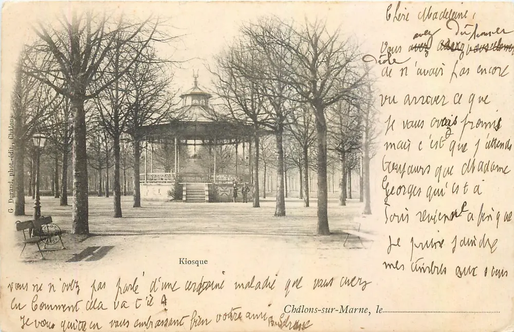 Kiosque — Châlons-sur-Marne — G. Darmont, fot. édit., Châlons - Frente