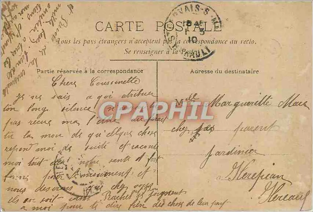 Menina com buquê de rosas — editor CIRCE, n°4192 - Verso