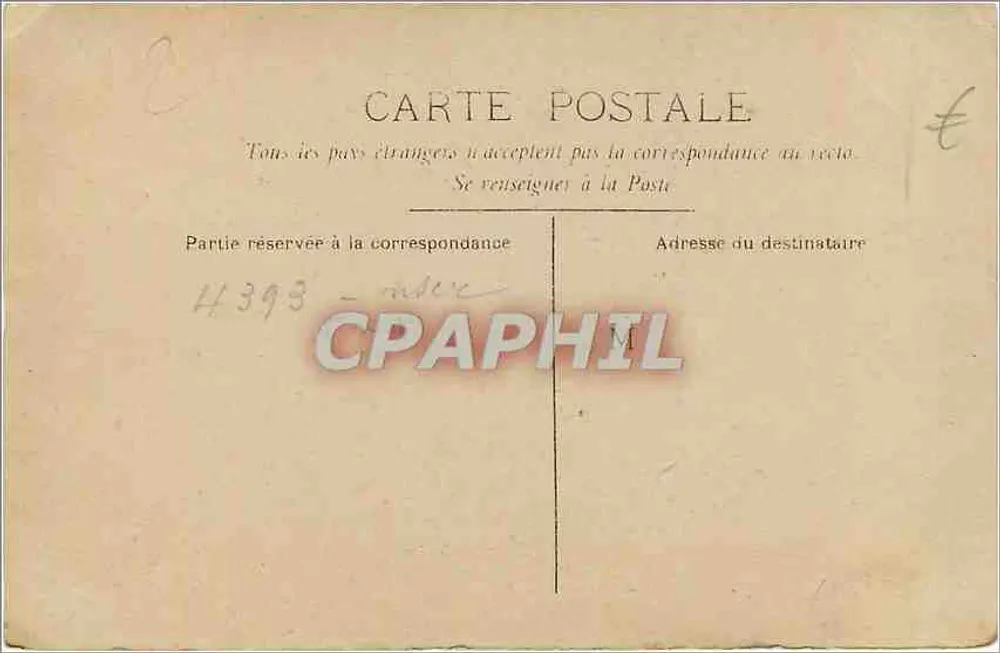 Man in evening costume — with rose bouquet and sign 'Bonne Fête' — Circe, n° 4393 - Back
