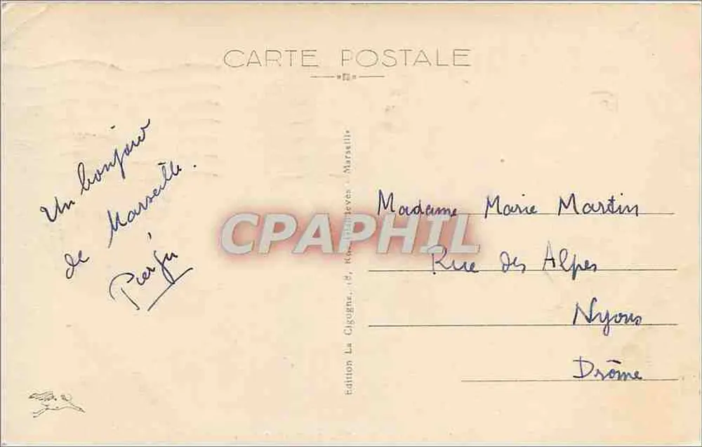 Marselha — O Forte St-Jean — Edição La Cigogne, n°155 - Verso