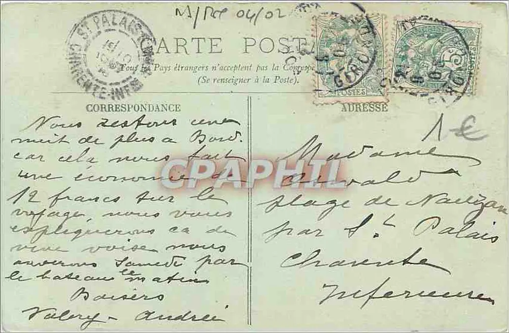 Bordeaux — Säule der Girondinen und die Quinconces — LL. — 1886 - Rückseite