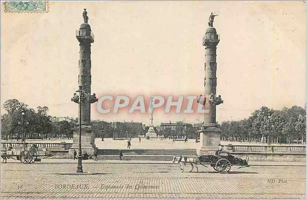 Bordeaux — Esplanade dos Quinconces — ND Phot. - Frente